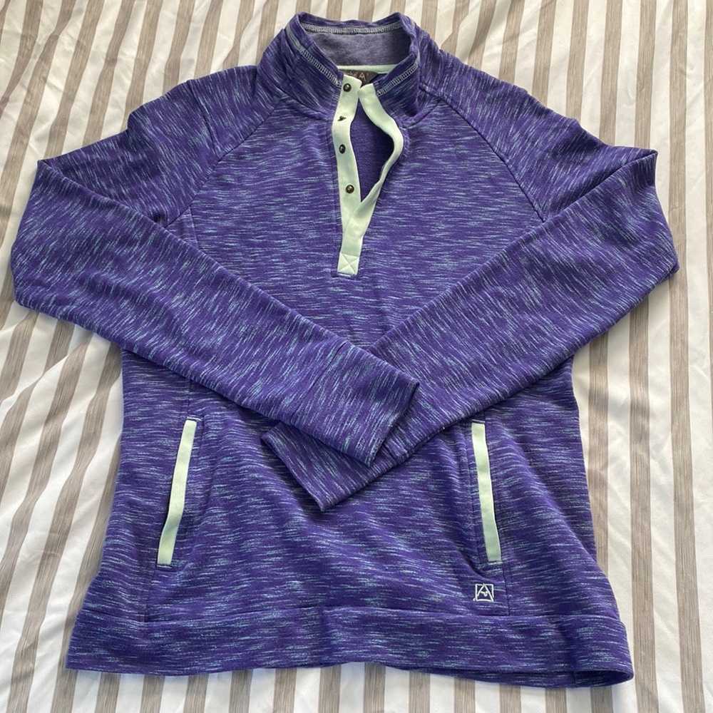 🌸 purple avalanche pullover!